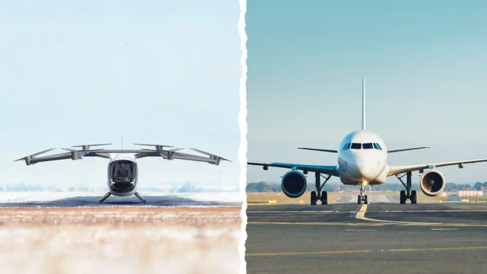 Advanced Air Mobility vs. Conventional Aviation