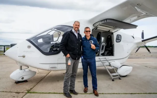 US Transportation Secretary Sean Duffy flies